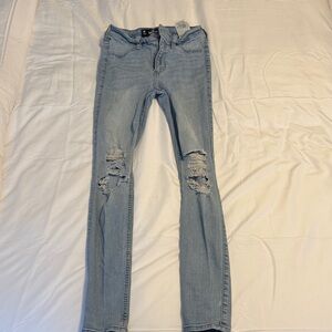 Hollister Light Blue Ripped Skinny Jeans